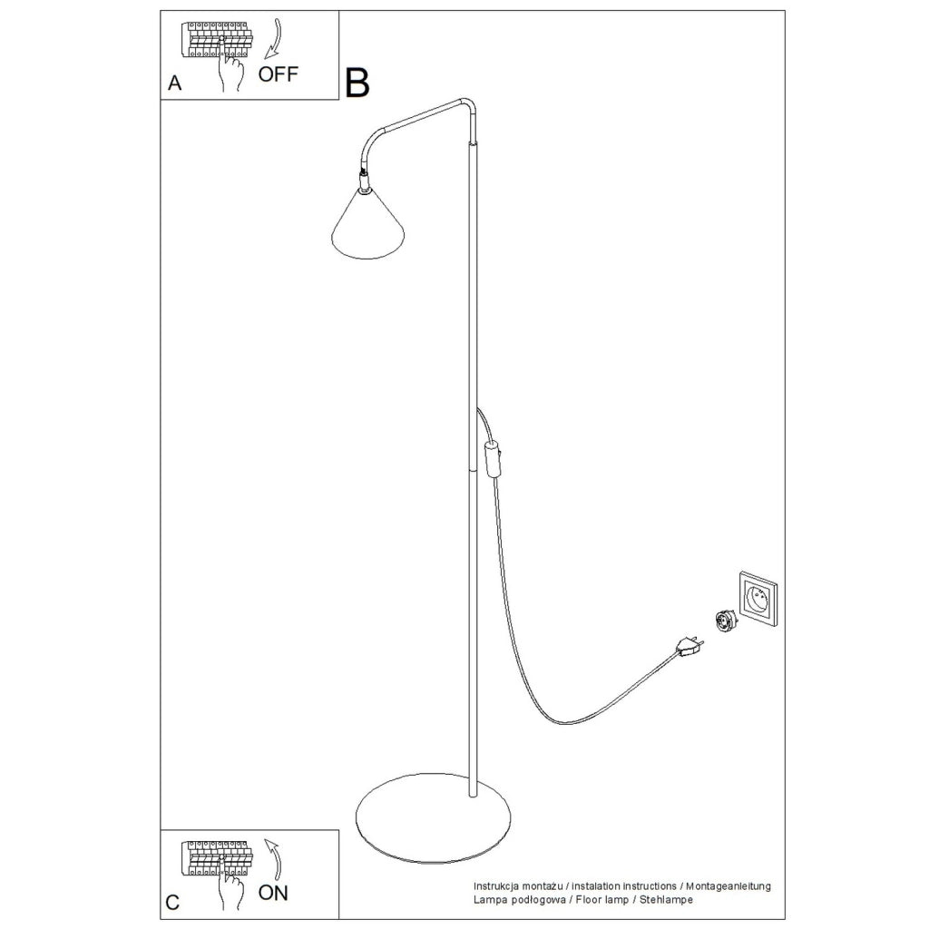Lampada da terra NOX bianco