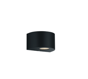 Applique Led da Esterno 2 Luci Mezza Luna Nera Rosario GD Trio