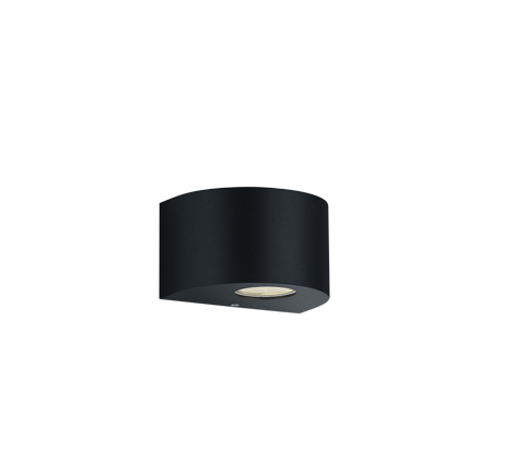 Applique Led da Esterno 2 Luci Mezza Luna Nera Rosario GD Trio