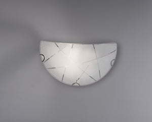 Applique Parete Interno Vetro Graniglia con Righe Trasparenti Sandrina GD Trio