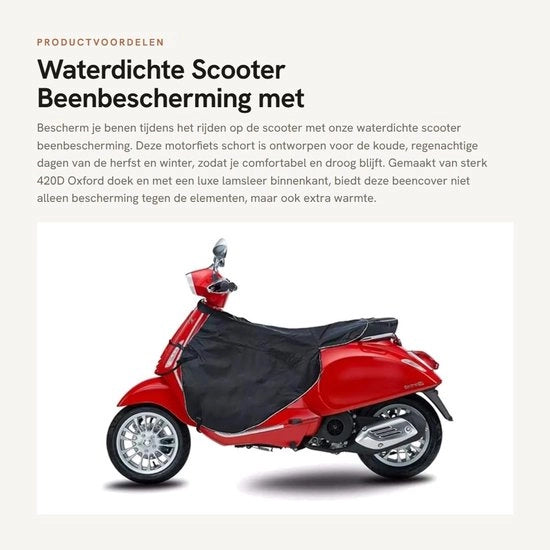 Scooter protezione acqua e vento - Protezione motore - Isolante termico - Nastro riflettente - Cintura elastica regolabile - Protezione scooter