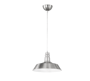 Lampada Sospensione Moderna E27 Pagoda Acciaio Satinato 36cm Will GD Trio