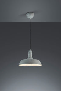 Lampada Sospensione Moderna E27 Pagoda Cemento 36cm Will GD Trio