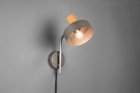 Applique Led Interno 4W Acciaio Anticato e Legno H 32 cm Gaya GD Trio