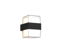 Applique Parete Led Esterno Doppio Diffusore Quadrato Antracite Molina GD Trio