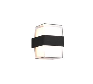 Applique Parete Led Esterno Doppio Diffusore Quadrato Antracite Molina GD Trio