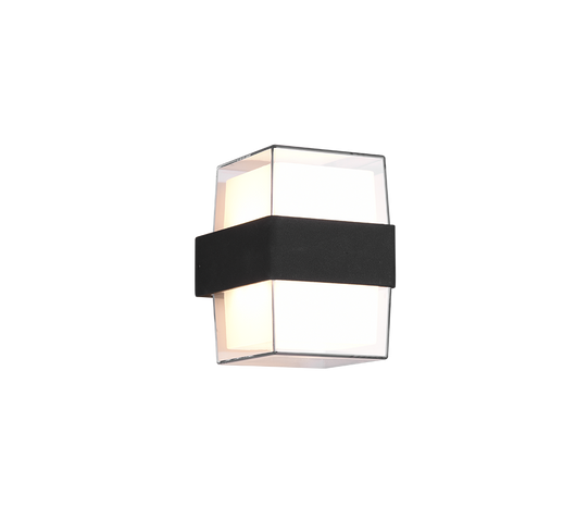 Applique Parete Led Esterno Doppio Diffusore Quadrato Antracite Molina GD Trio