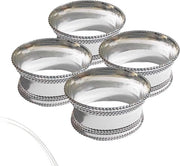 Servizi in argento vermeil - Manufatti a mano - Set da 4 - Circolari - Ø 5 cm