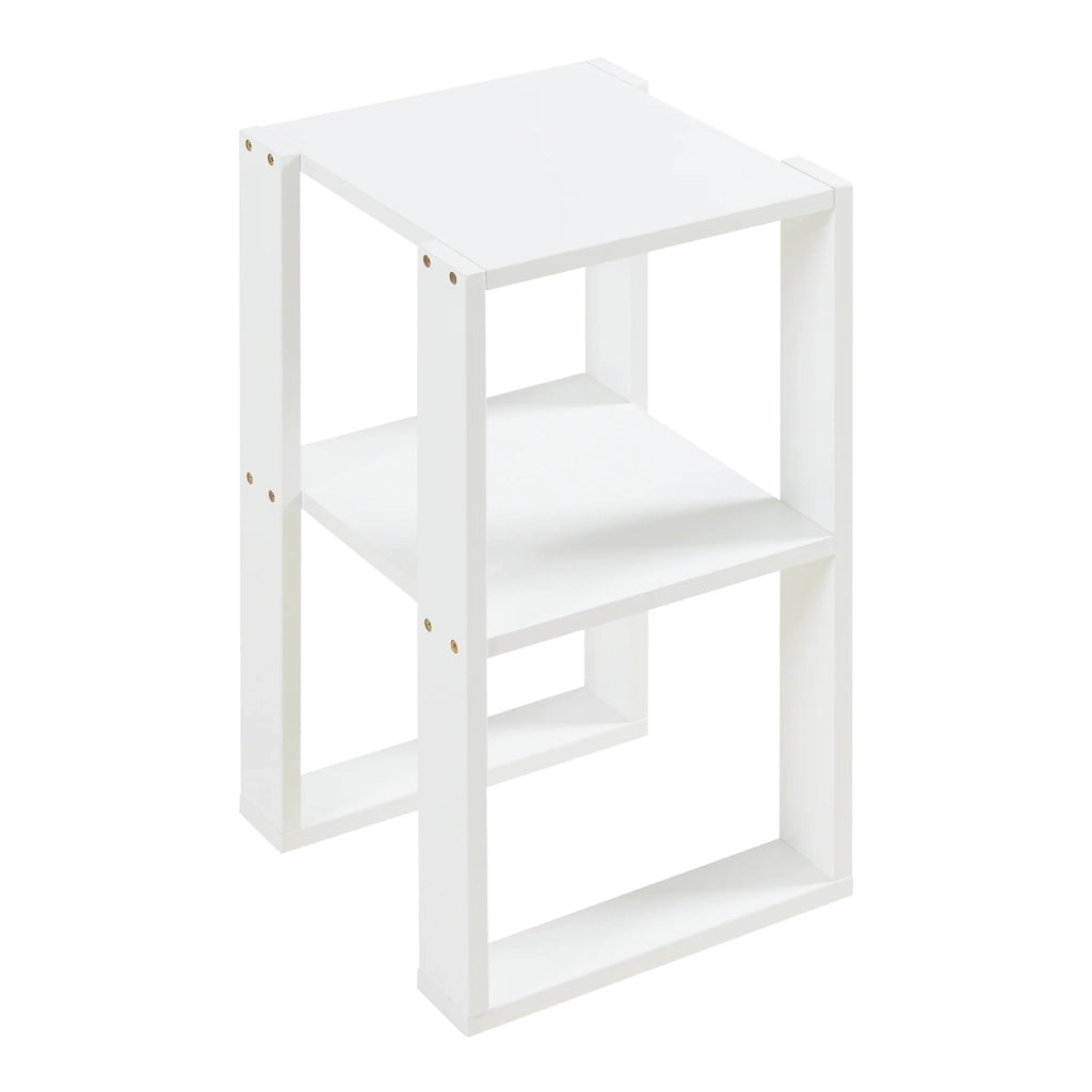 Tavolino quadrato con superficie d'appoggio 55 x 30 x 30 cm bianco 03_0010900