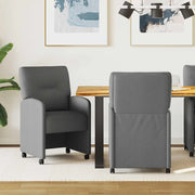 Sedie da Pranzo con Ruote 2 pcs Grigio scuro 57 x 67 x 95 cm 42017848