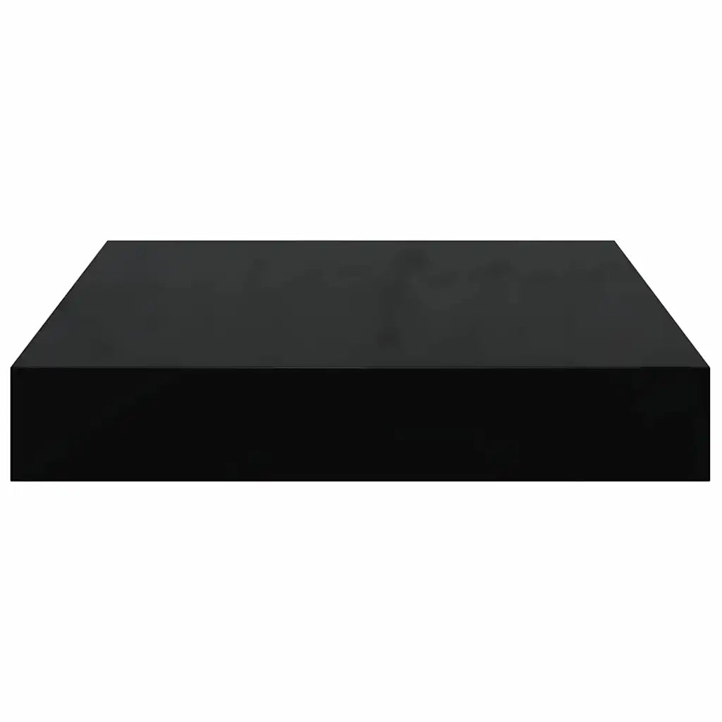 Scaffali a Parete 4 pz Nero Lucido 23x23,5x3,8 cm in MDF 323762