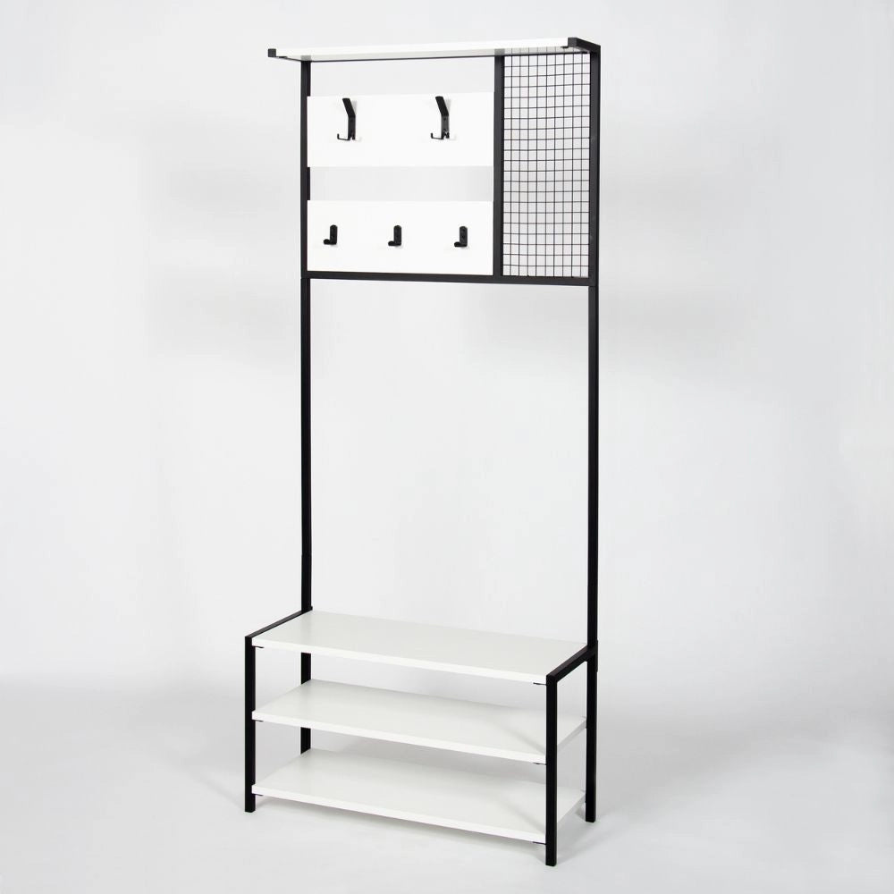Scaffale ingresso Nomad colore bianco