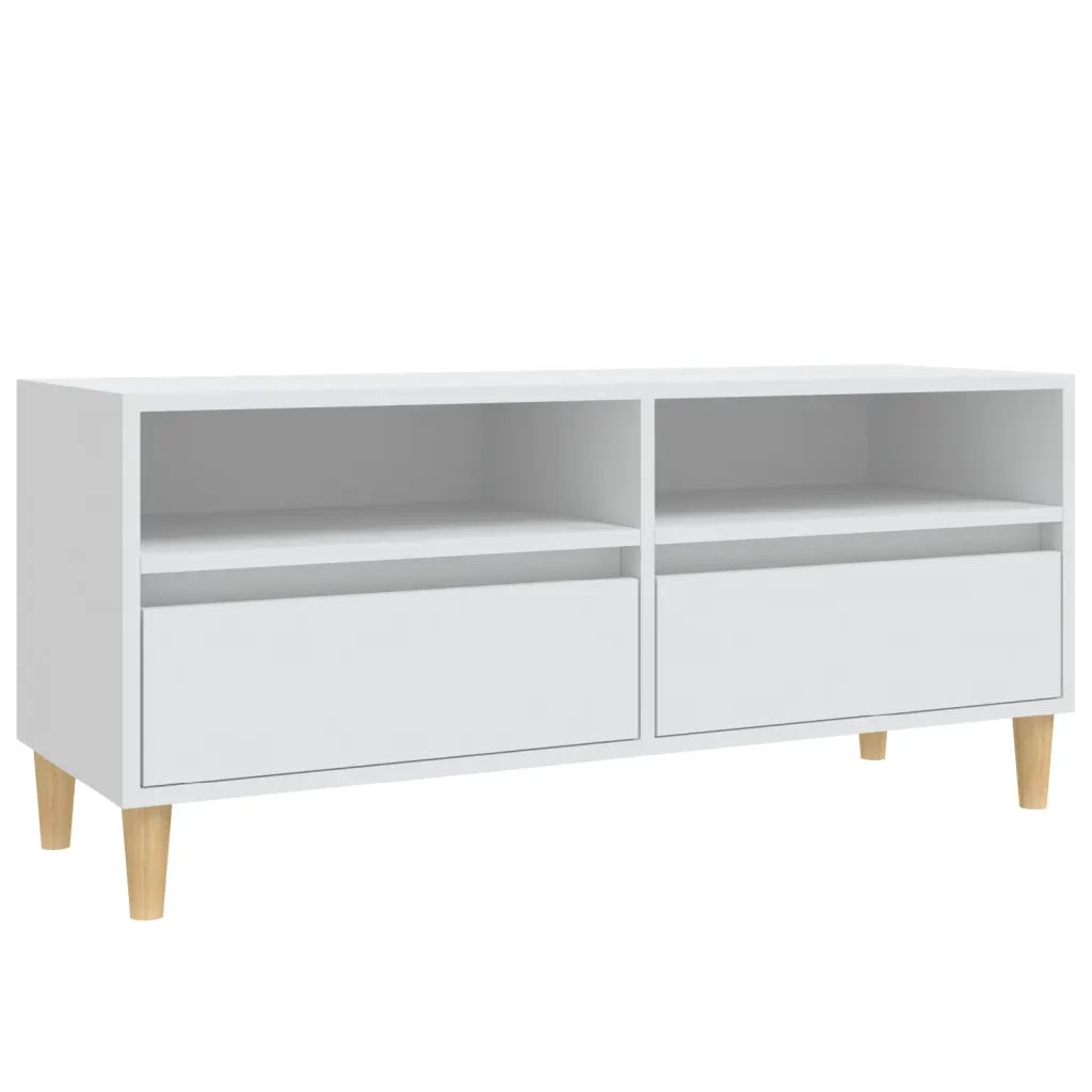 Mobile Porta TV Bianco 100x34,5x44,5 cm in Legno Multistrato 831893