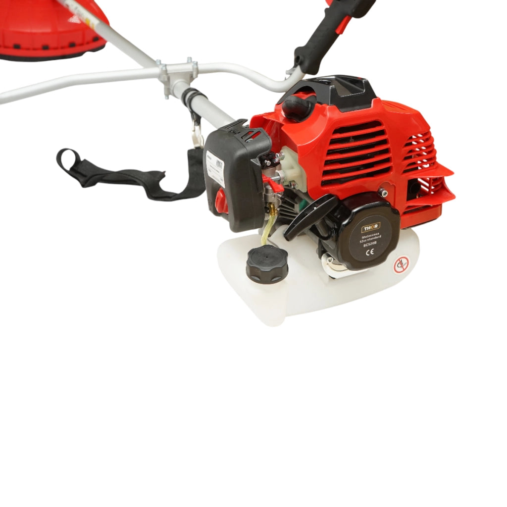 Decespugliatore professionale a benzina Standard 3HP, 2T 52cc, velocità 7500rpm, disco 3T, tamburo portafilo, kit accessori incluso THOR