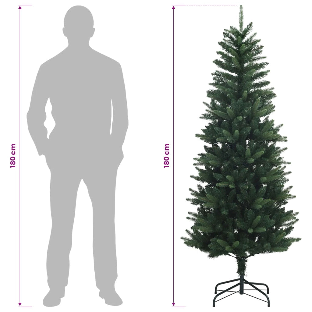 Artificial Hinged Christmas Tree 180 cm PE e PVC Verde 42052634