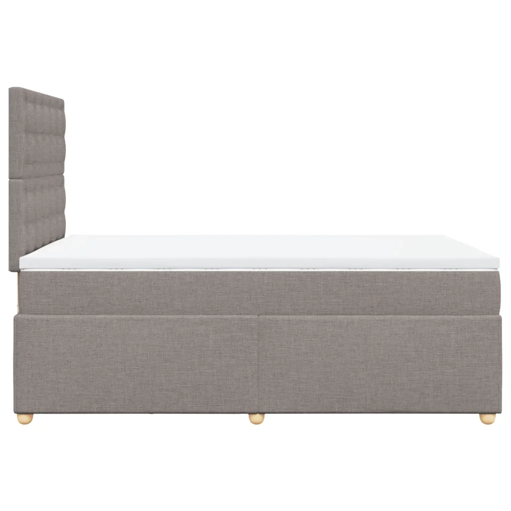 Giroletto a Molle con Materasso Tortora 120x190 cm in Tessuto