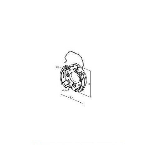 SUPPORTO CON 4 FORI M6 4 SEDI ESAGONALI PER DADO M6 ERA L Ø 58MM NICE 526.10003