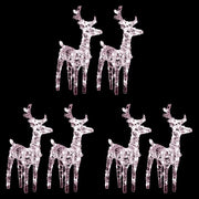 Renne di Natale 6 pz Bianco Caldo 240 LED in Acrilico 3154253