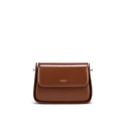 Borsa a tracolla da donna in vera pelle marrone