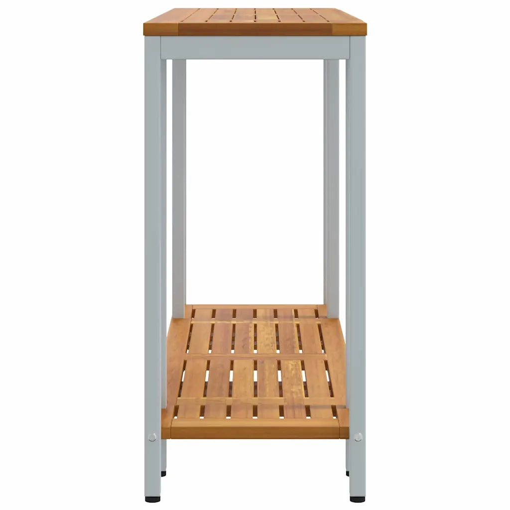Tavolo da Esterno Naturale e Grigio 110 x 35 x 75 cm 4010609