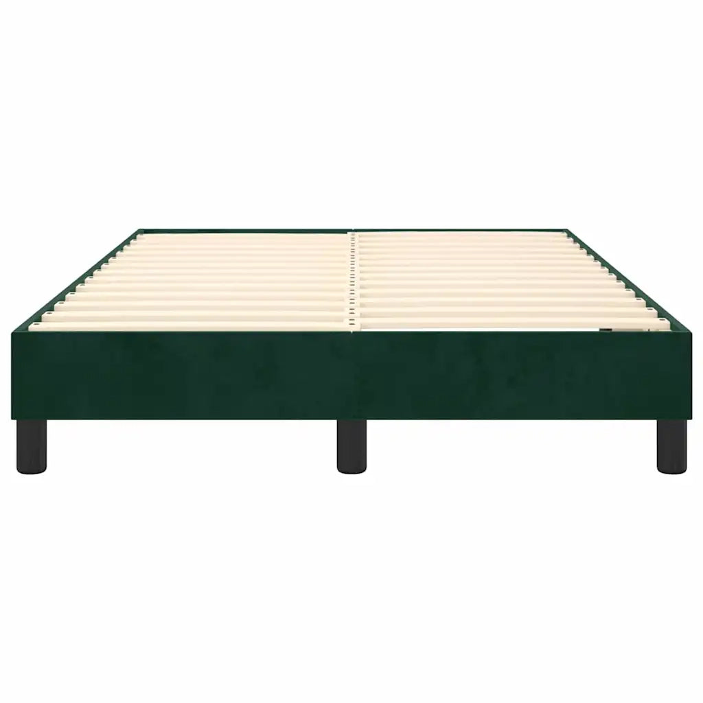 Struttura Letto a Rete a Molle-Giroletto Verde Scuro 120x200 cm in Velluto 483155