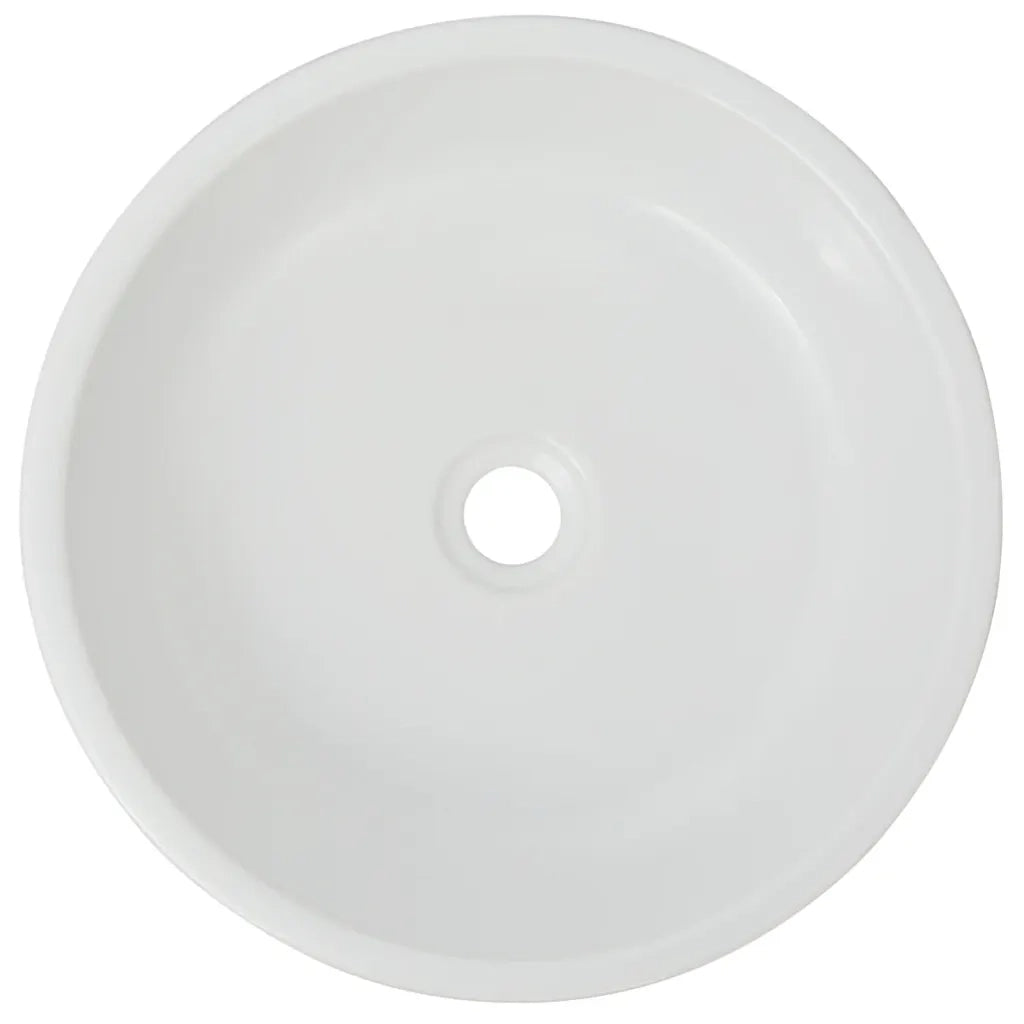 Lavandino Tondo in Ceramica Bianca 42x12 cm CFW5440137