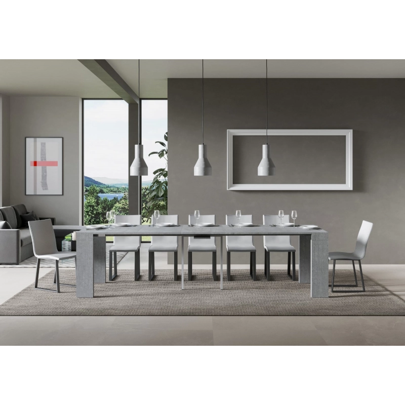 Consolle allungabile 90x40/300 cm Roxell - Cemento