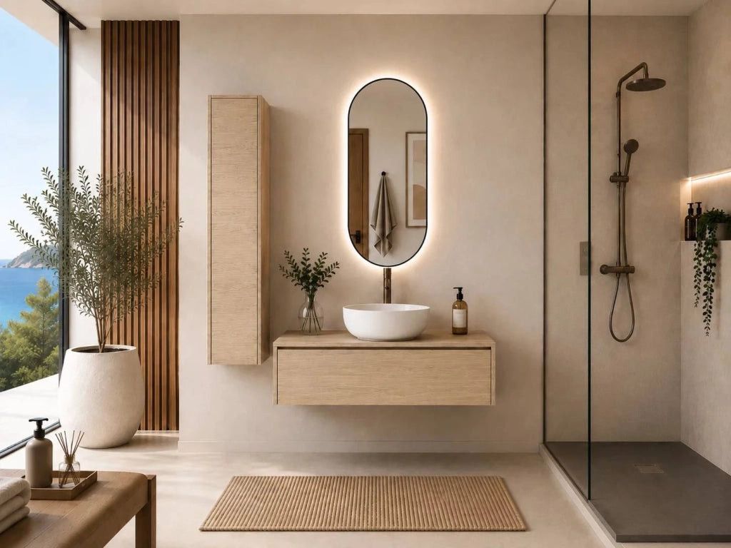Mobile bagno componibile FORMENTERA con modulo da 60 cm, lavabo, senza specchio