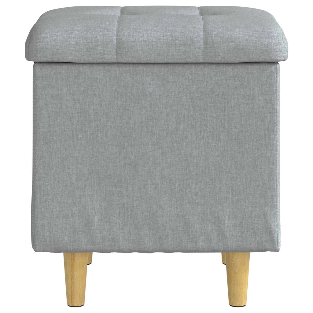 Pouf con Storage Grigio chiaro 40 x 40 x 45 cm Tessuto 876803