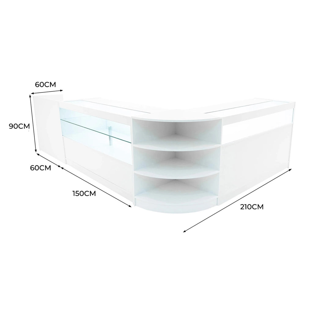 Set Banconi Bianco Europa LED B1500 C1500 LM60 TB60 con Serrature e Vetrina