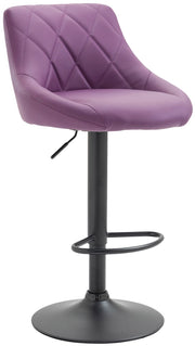 Sgabello Lazio in similpelle viola,nero
