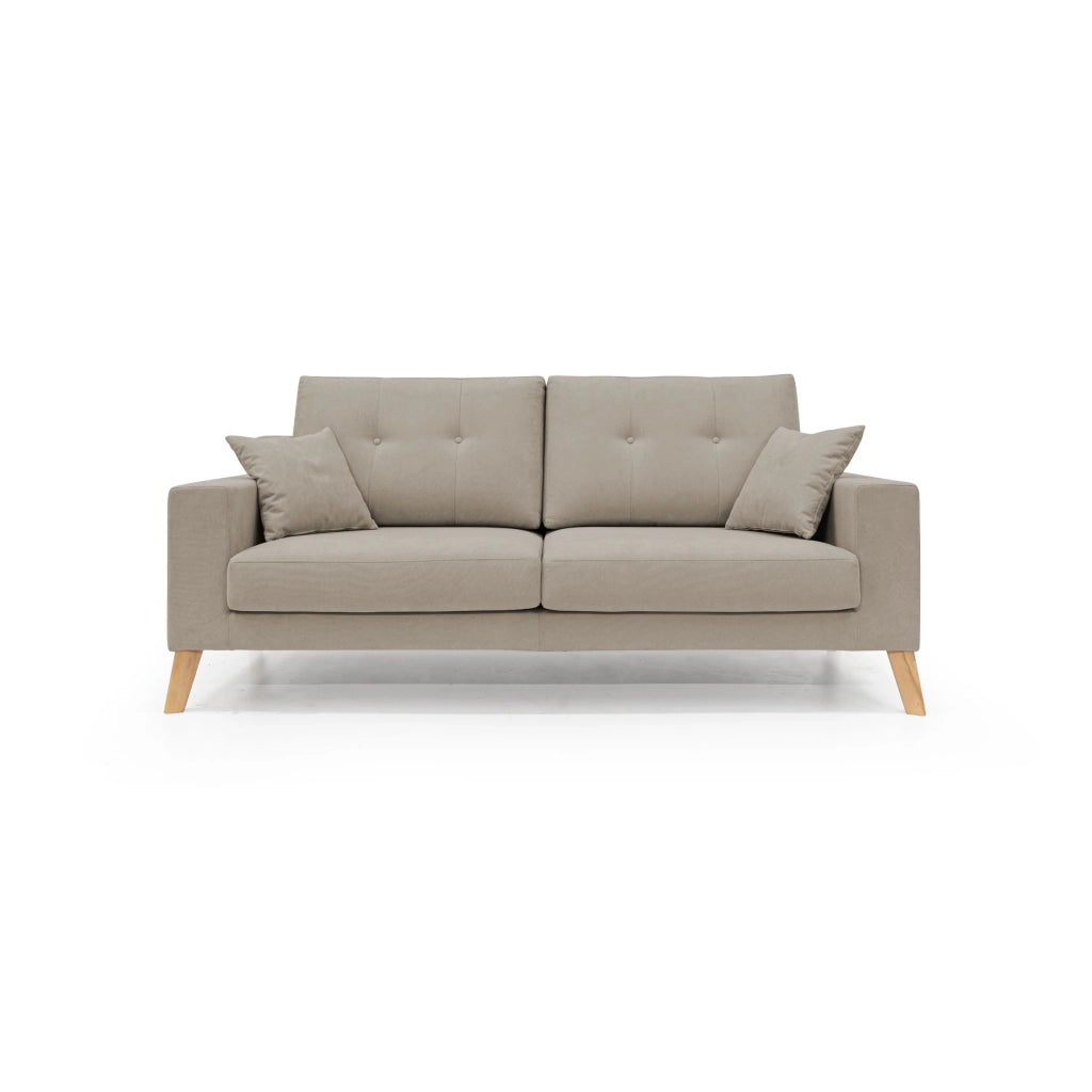 Danish Divano moderno in tessuto morbido impermeabile T02 166 cm beige