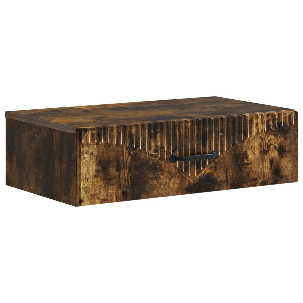 Tavolino da Parete Laterale | Tavolo laterale | Tavolino Rovere Fumo 59 x 34,5 x 17 cm