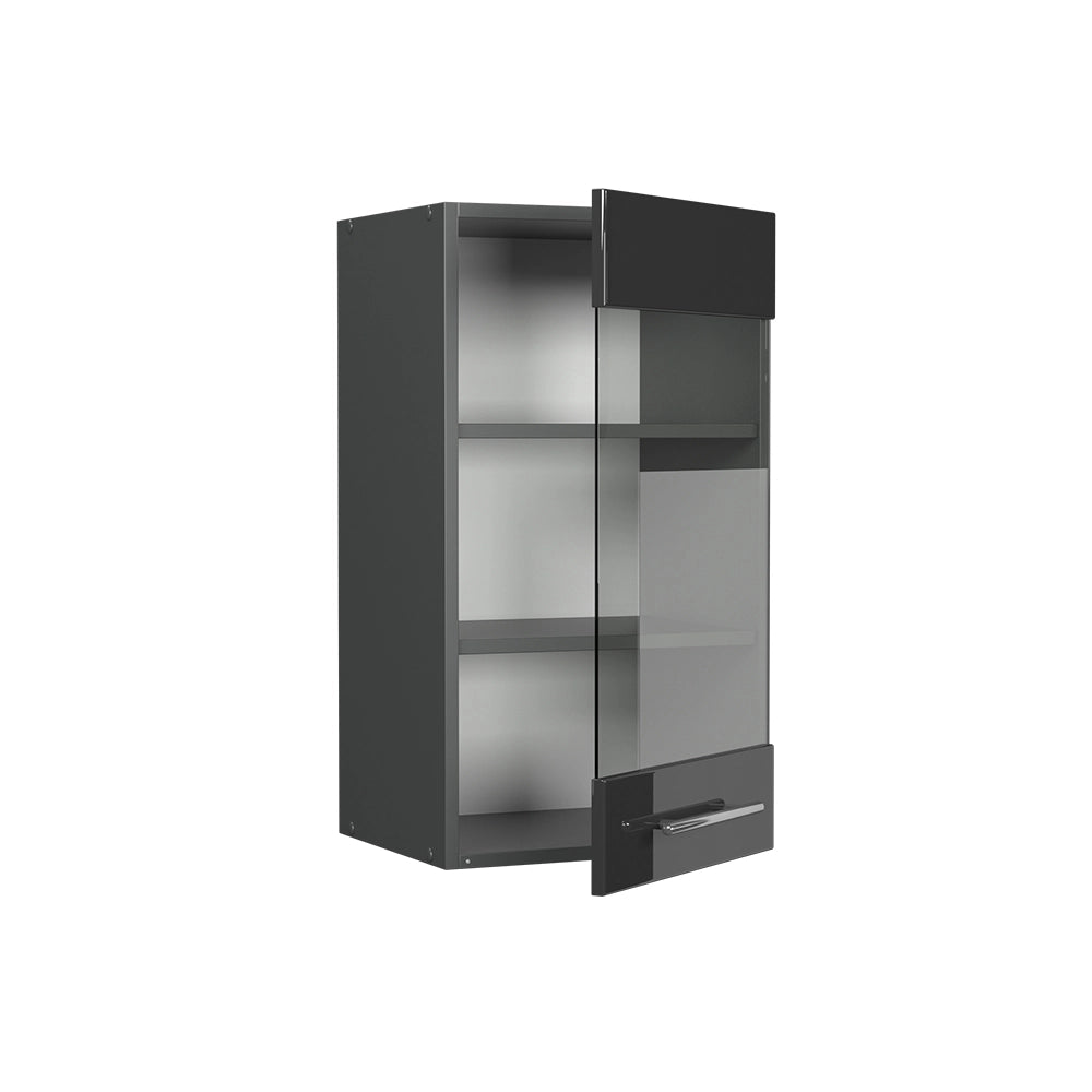 Vicco Mobile da cucina in vetro Antracite lucido 40 cm