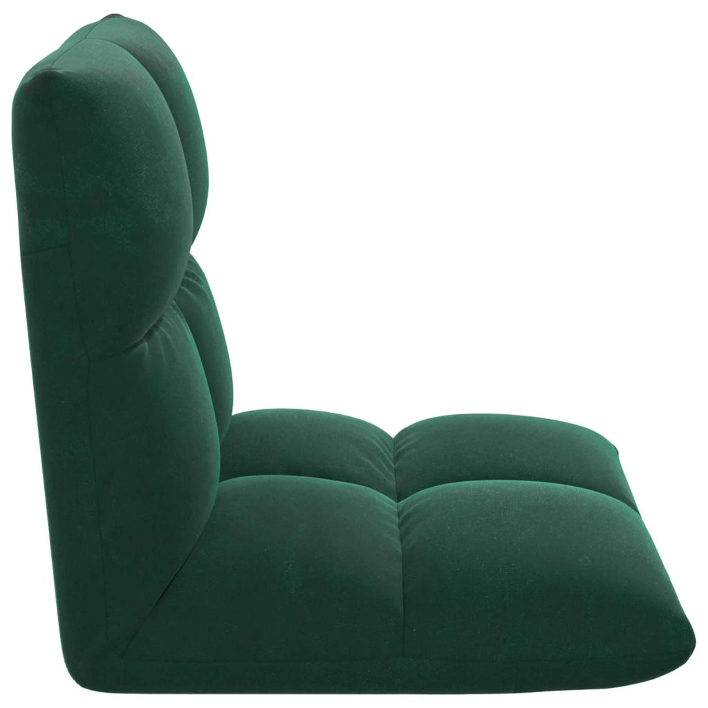 Sedia a pavimento regolabile Verde Scuro Velluto