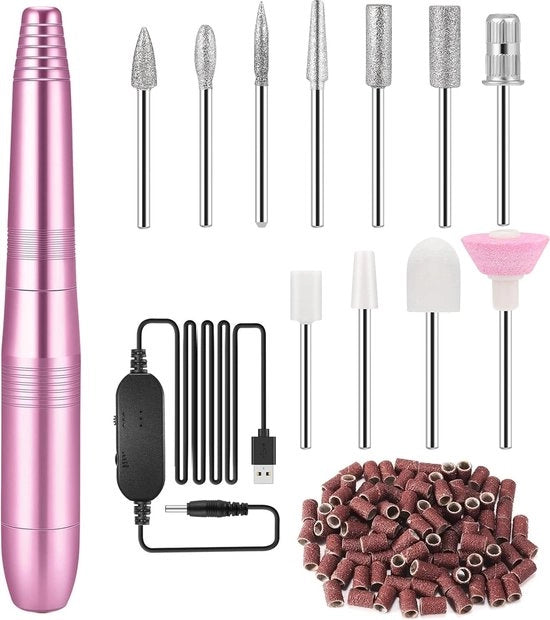 Foglia elettrico per unghie - Kit manicure - Pedicure - Strumento per file unghie - Strumento per levigare unghie