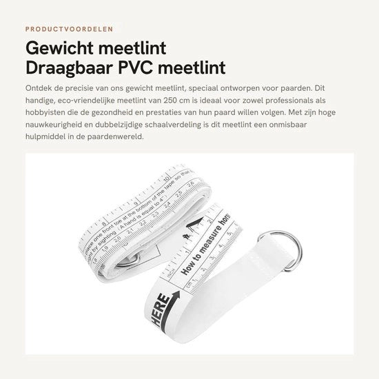 Meetlint Portatile con Alta Precisione - Doppio Lato - PVC - 250 cm - Ambientalmente Sostenibile
