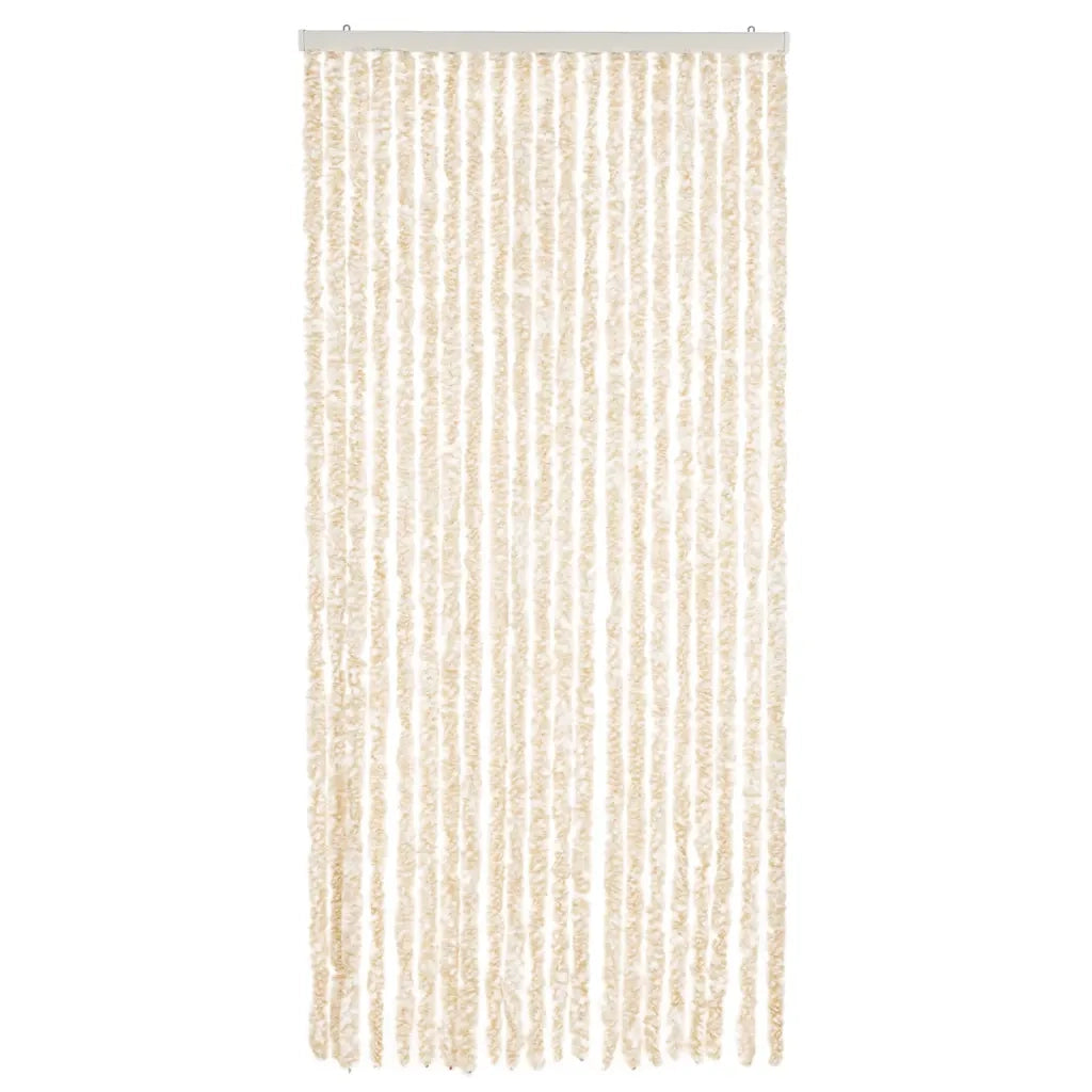 Tenda Antimosche Beige e Bianca 90x220 cm in Ciniglia CFW9976545
