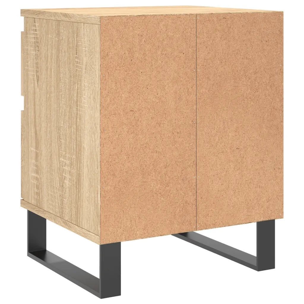 Set di 2 Comodini | Armadio da Notte | Mobiletto da notte Rovere Sonoma 40x35x50 cm in Legno Multistrato