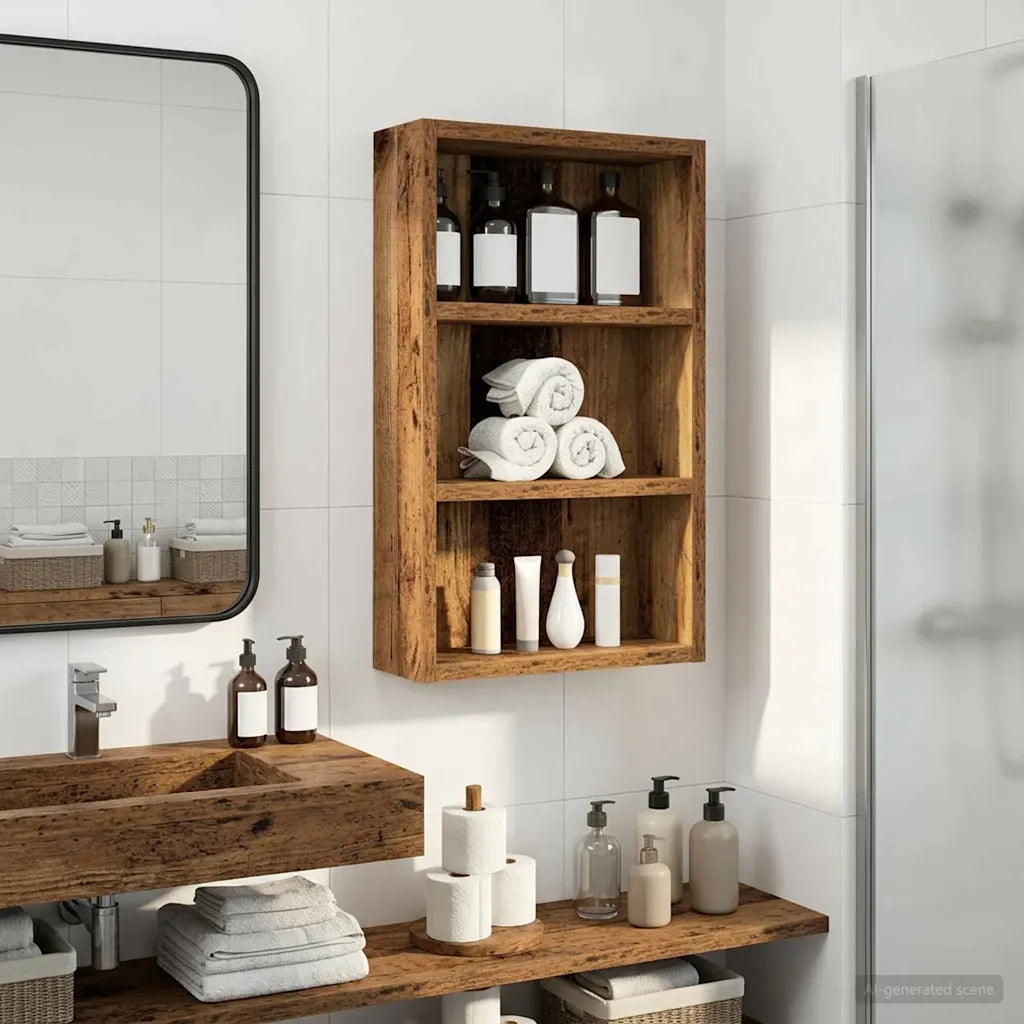 Armadio da bagno a muro Legno vecchio 30 x 10 x 50 cm 889317