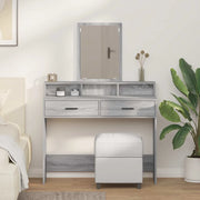 Tavolo da Trucco con cassetto Grigio Sonoma 100 x 41 x 140 cm 865150