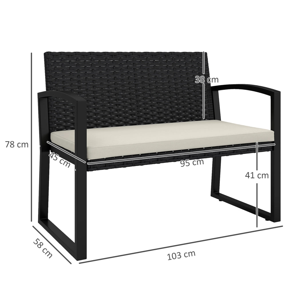 Sedia da pranzo con schienale in rattan sintetico ¨C zephmum ¨C grigio 103x58x78 cm