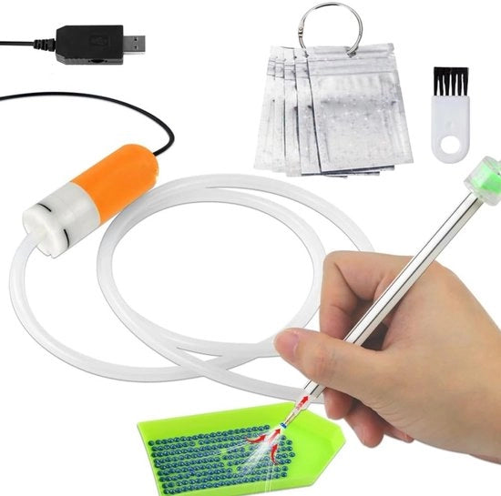 Penna elettrica per Diamond Painting, pennino per Diamond Painting elettrico con aspiratore, pennino elettrico per Diamond Painting con cassetta di stoccaggio, accessori per Diamond Painting