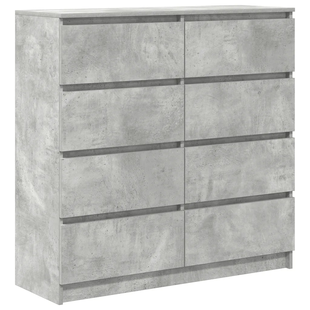 Credenza-Buffet-Armadio da cucina Grigio Cemento 100x35x99 cm in Legno Multistrato