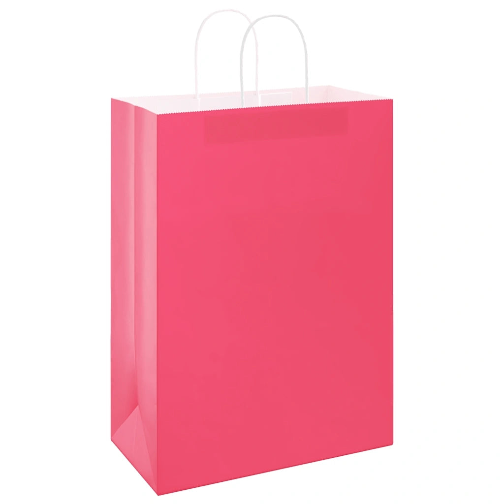 Sacchetti di Carta 250 pz con Manici Rosa 32x17x44 cm 4101678