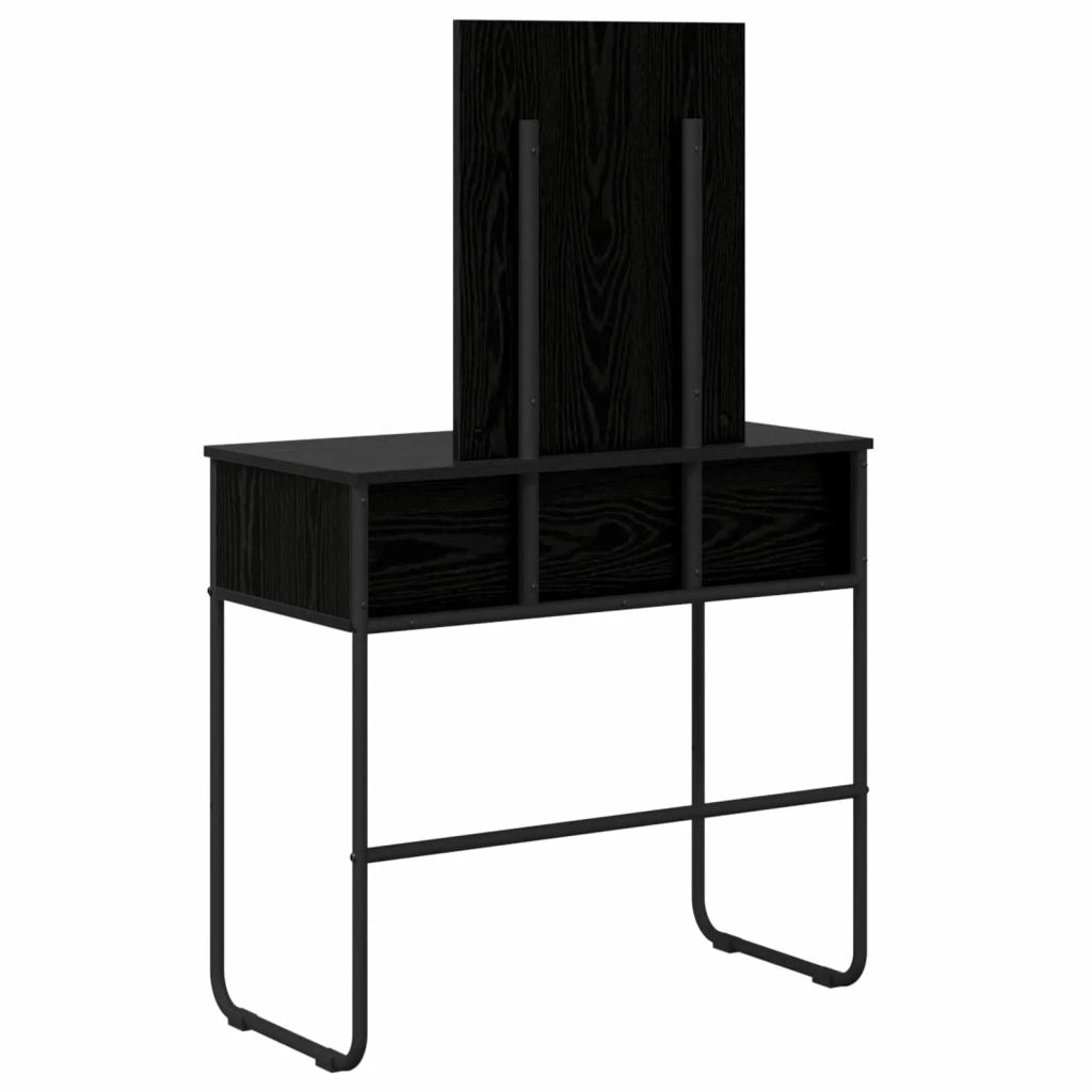 Tavolo da Trucco con lo scaffale Rovere Nero 81 x 40 x 131 cm 8007689
