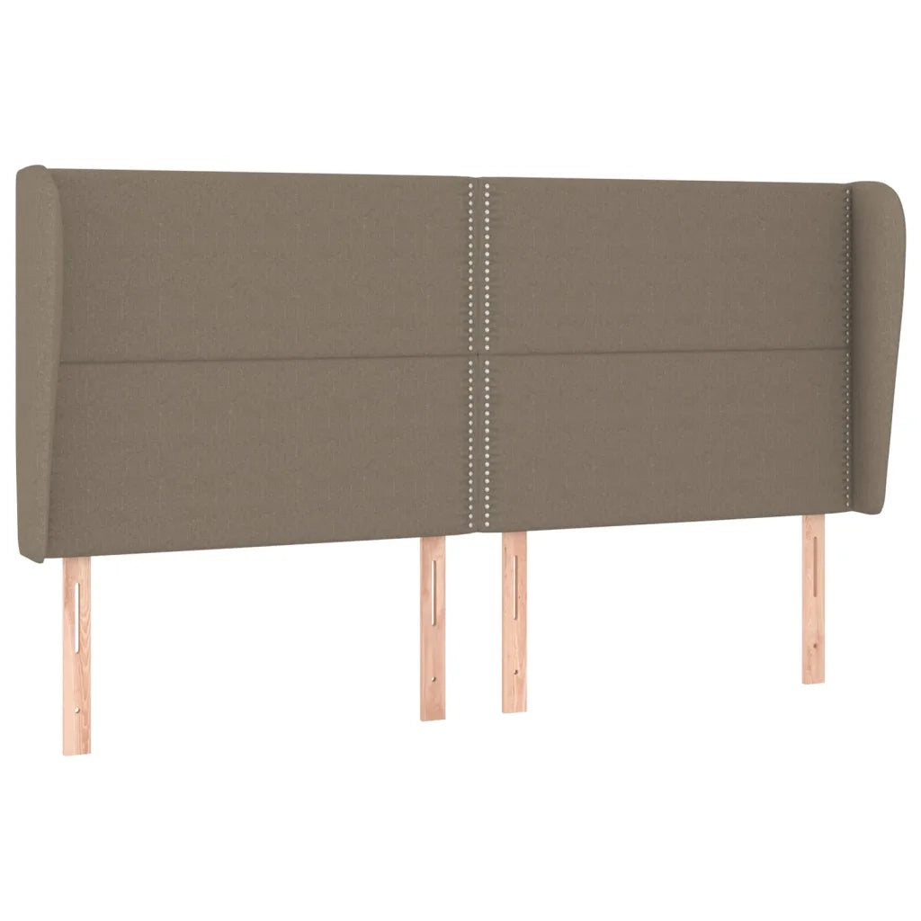 Testiera | Testata ad Orecchio Tortora 183x23x118/128 cm in Tessuto