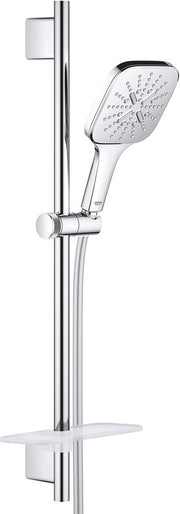 Doucheset con rubinetto a mano e doccetta - 3 getti - maniglione 60 cm e tubo doccia - cromato 26583000