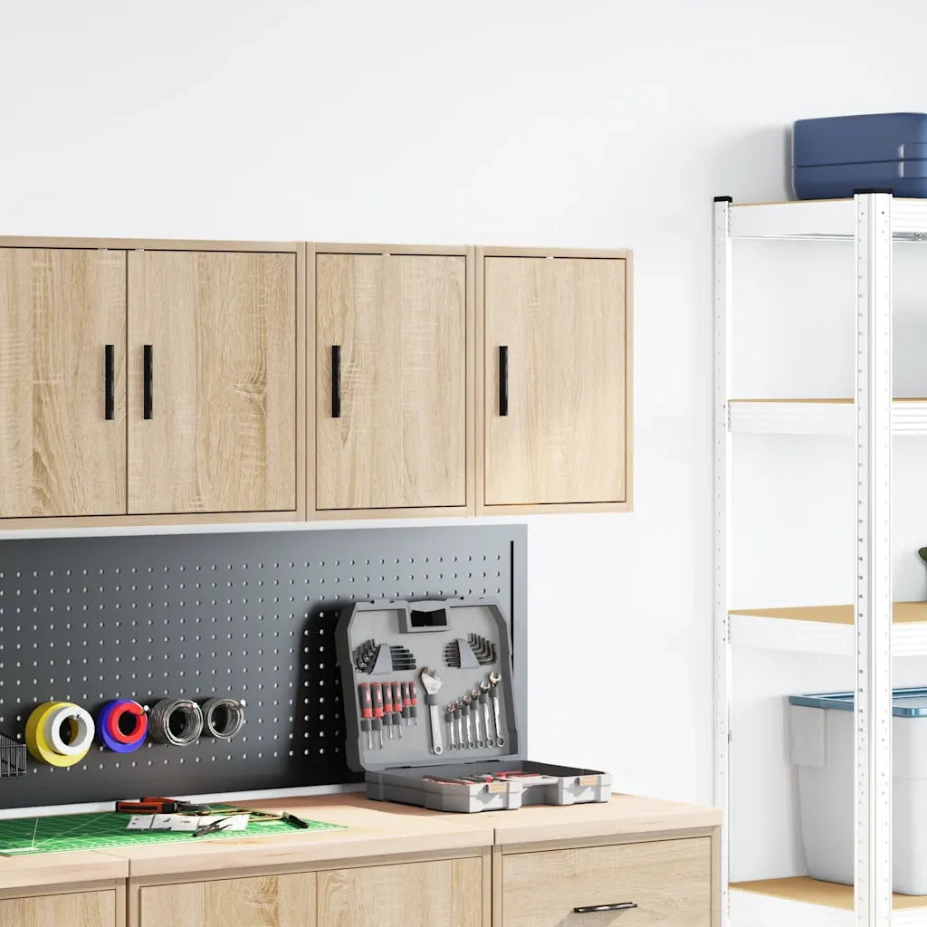 Pensili per Garage 2 pz Rovere Sonoma in Legno Multistrato 860612