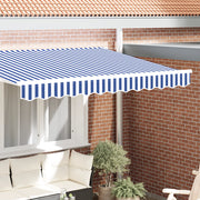 Tendone Valance per telaio da 2,5 m Blu e Bianco 2,3x0,2 m